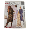 McCalls Sewing Pattern 2525 Womens Caftan Pants 26W-32W Loungewear Set Uncut Plus Size 1990s