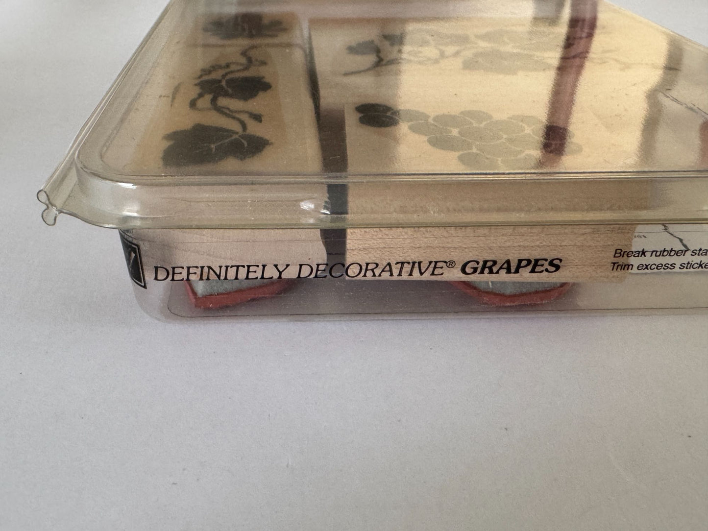 Stampin Up Rubber Stamps Set Definitely Decorative Grapes Wine Making Vineyard