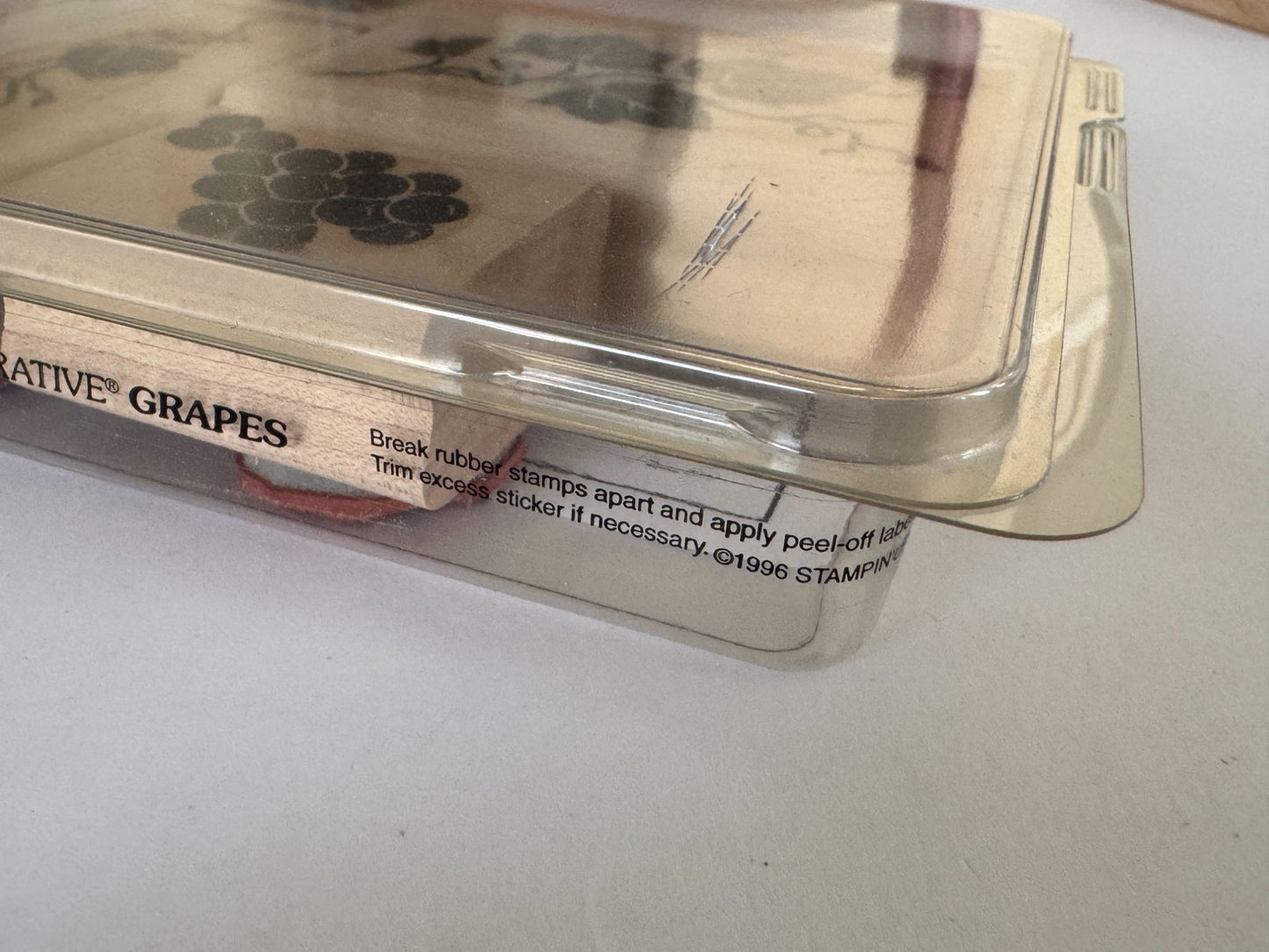 Stampin Up Rubber Stamps Set Definitely Decorative Grapes Wine Making Vineyard