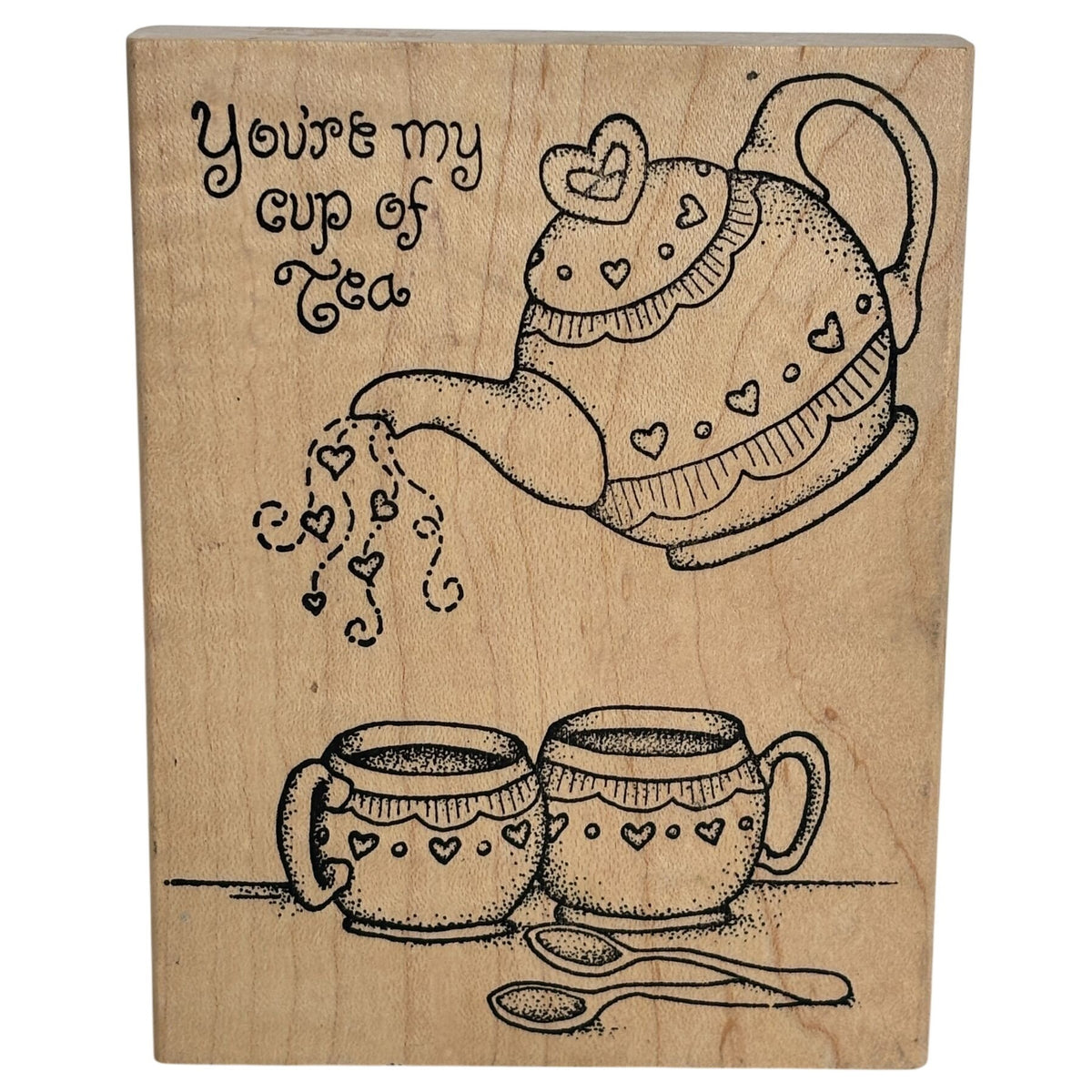 Peddlers Pack Rubber Stamp You are My Cup Of Tea Teapot Friendship Cardmaking Words
