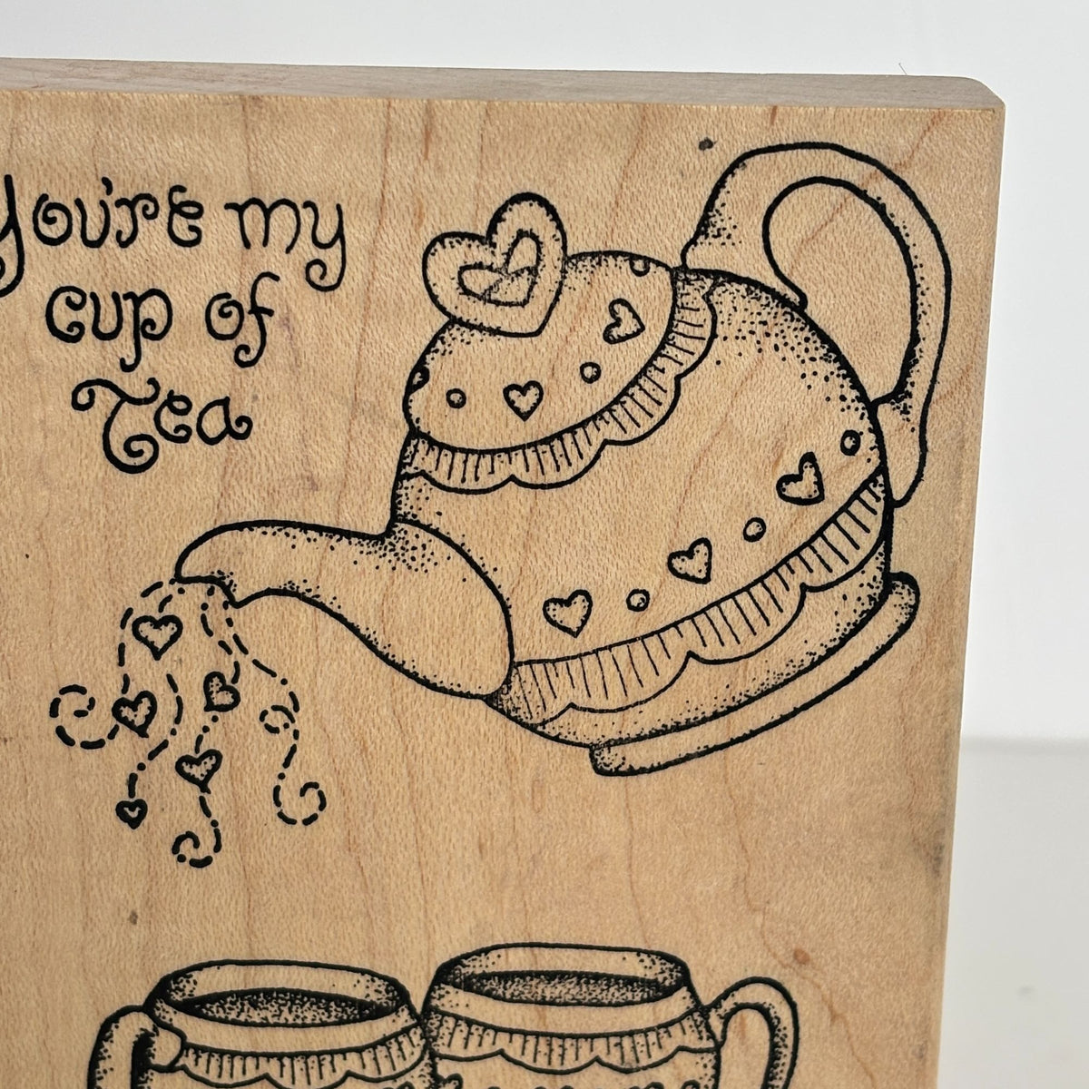 Peddlers Pack Rubber Stamp You are My Cup Of Tea Teapot Friendship Cardmaking Words