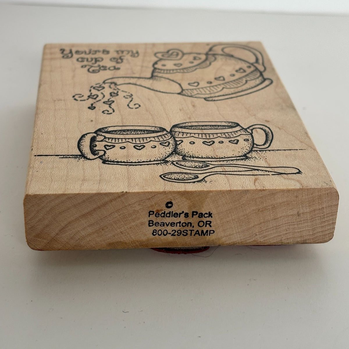 Peddlers Pack Rubber Stamp You are My Cup Of Tea Teapot Friendship Cardmaking Words