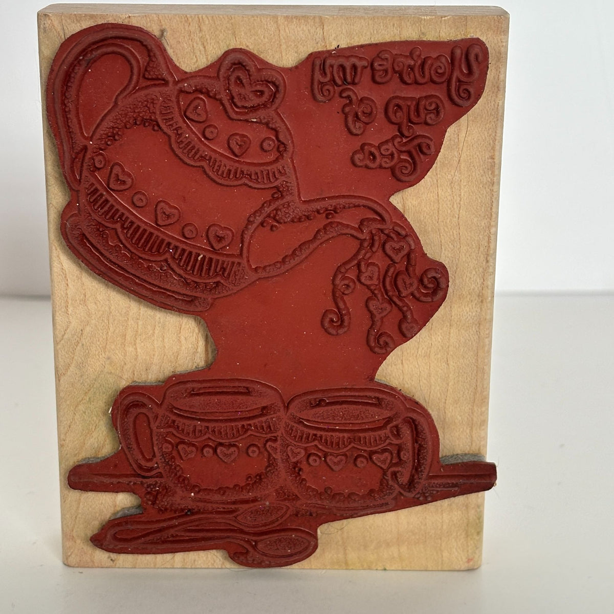 Peddlers Pack Rubber Stamp You are My Cup Of Tea Teapot Friendship Cardmaking Words