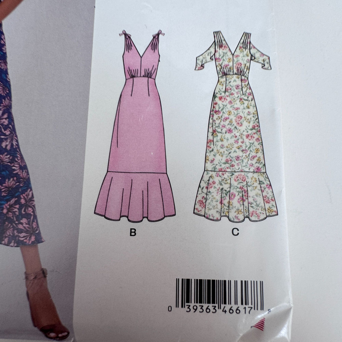 Simplicity Sewing Pattern N6617 Midi Dress Cottagecore Dress Summer Cold Shoulder 10-22 Uncut V-Neck Romantic Dress