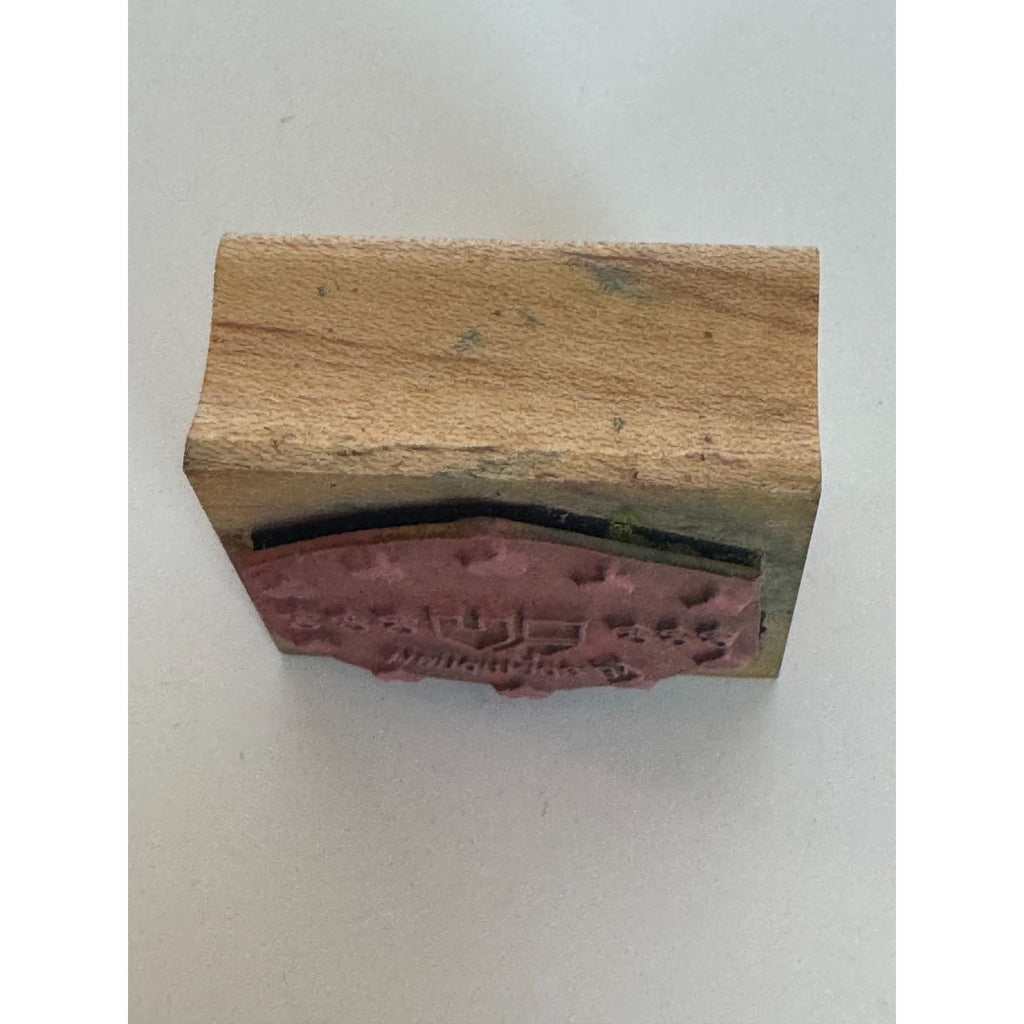 The Stamp Pad Co Rubber Stamp Handmade By with Hearts House Flowers Craft Fair