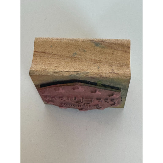 The Stamp Pad Co Rubber Stamp Handmade By with Hearts House Flowers Craft Fair