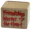 Friendship Warms The Heart Rubber Stamp Card Making Words Sentiment Wood Mounted