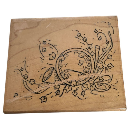 Stamping Sensations Rubber Stamp Christmas Horn Card Making Corner Holidays Ivy