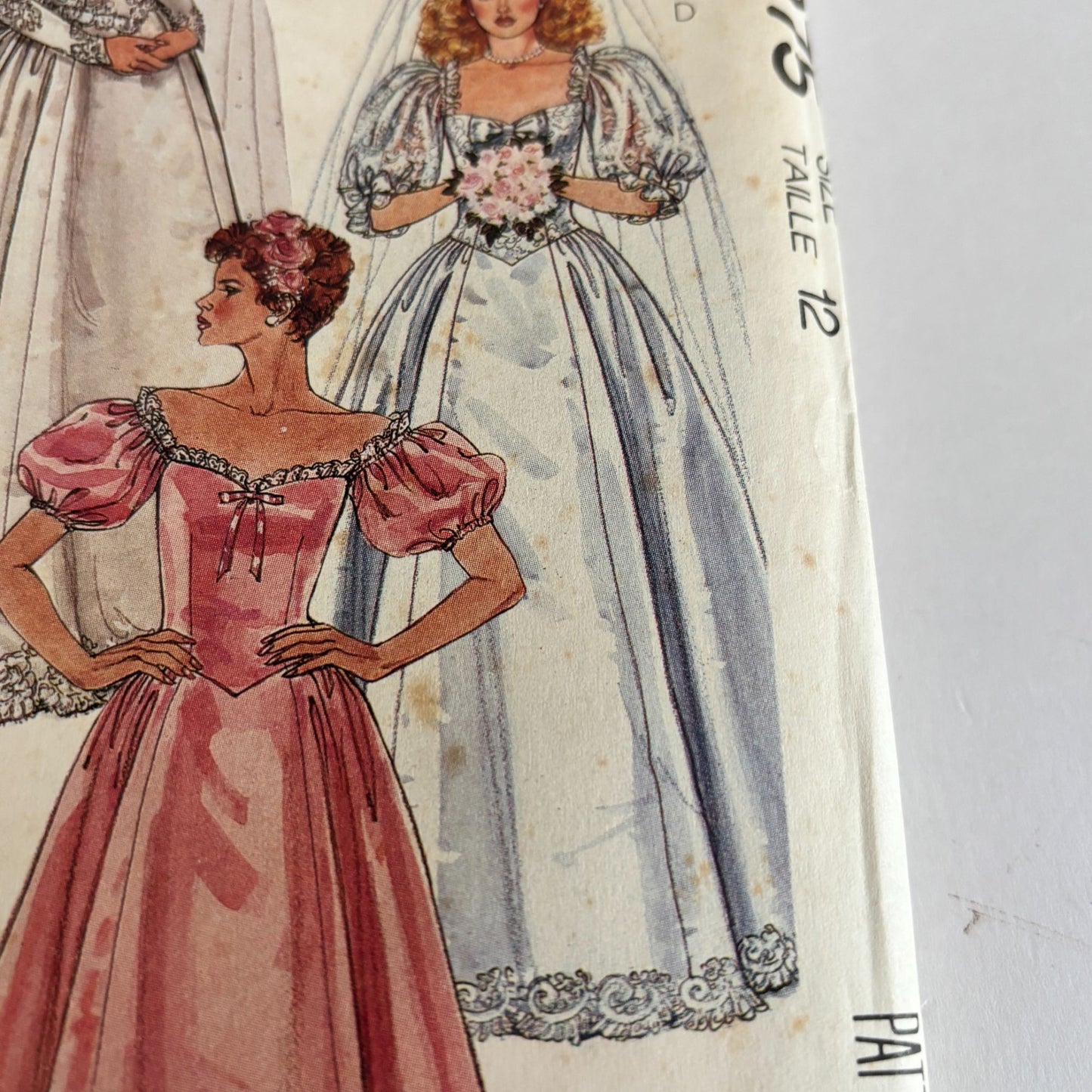 McCalls Sewing Pattern 4075 Bridal Gown Bridesmaid Dress Wedding Romantic 12 UC