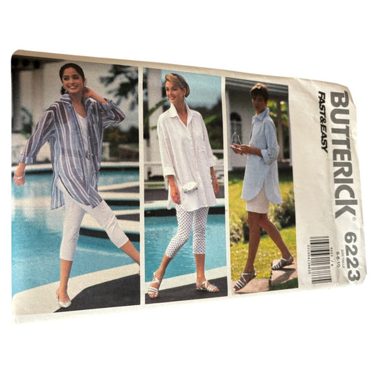 Butterick Sewing Pattern 6223 Shirt Top Skirt Leggings Summer Cruise 6 8 10 UC