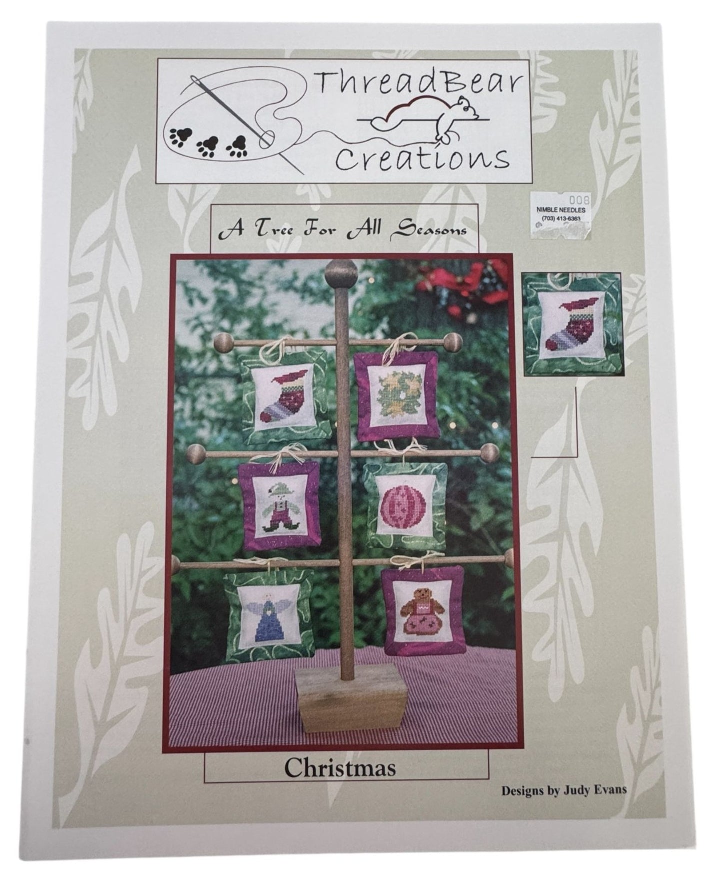 ThreadBear Creations Cross Stitch Pattern A Tree For All Seasons Christmas Elf