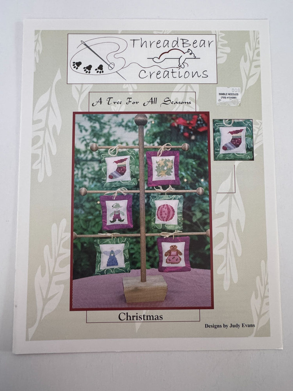 ThreadBear Creations Cross Stitch Pattern A Tree For All Seasons Christmas Elf