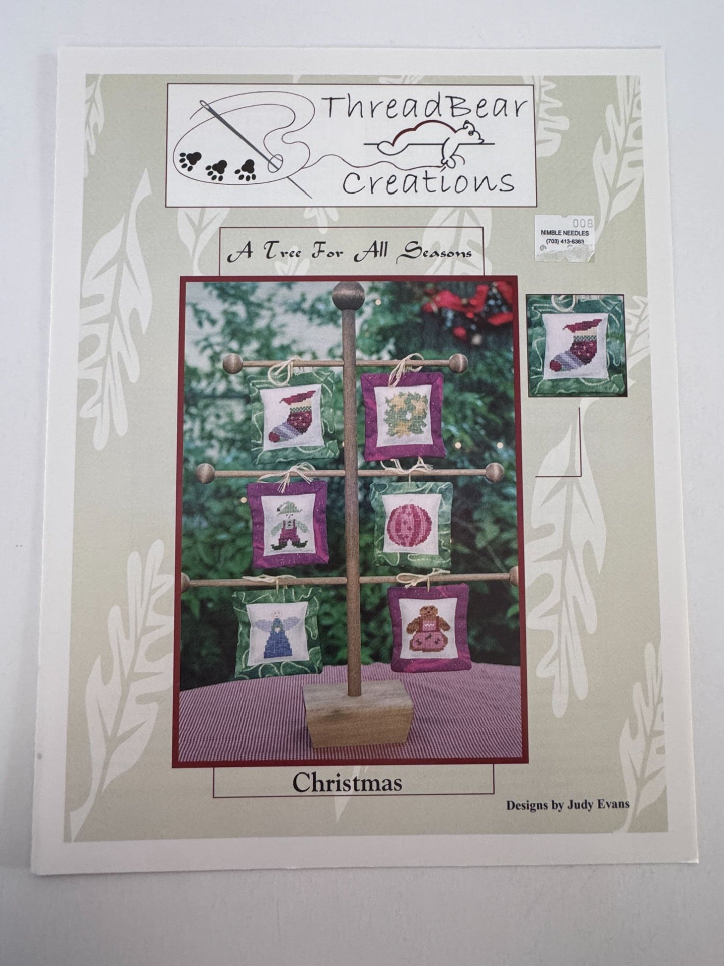 ThreadBear Creations Cross Stitch Pattern A Tree For All Seasons Christmas Elf