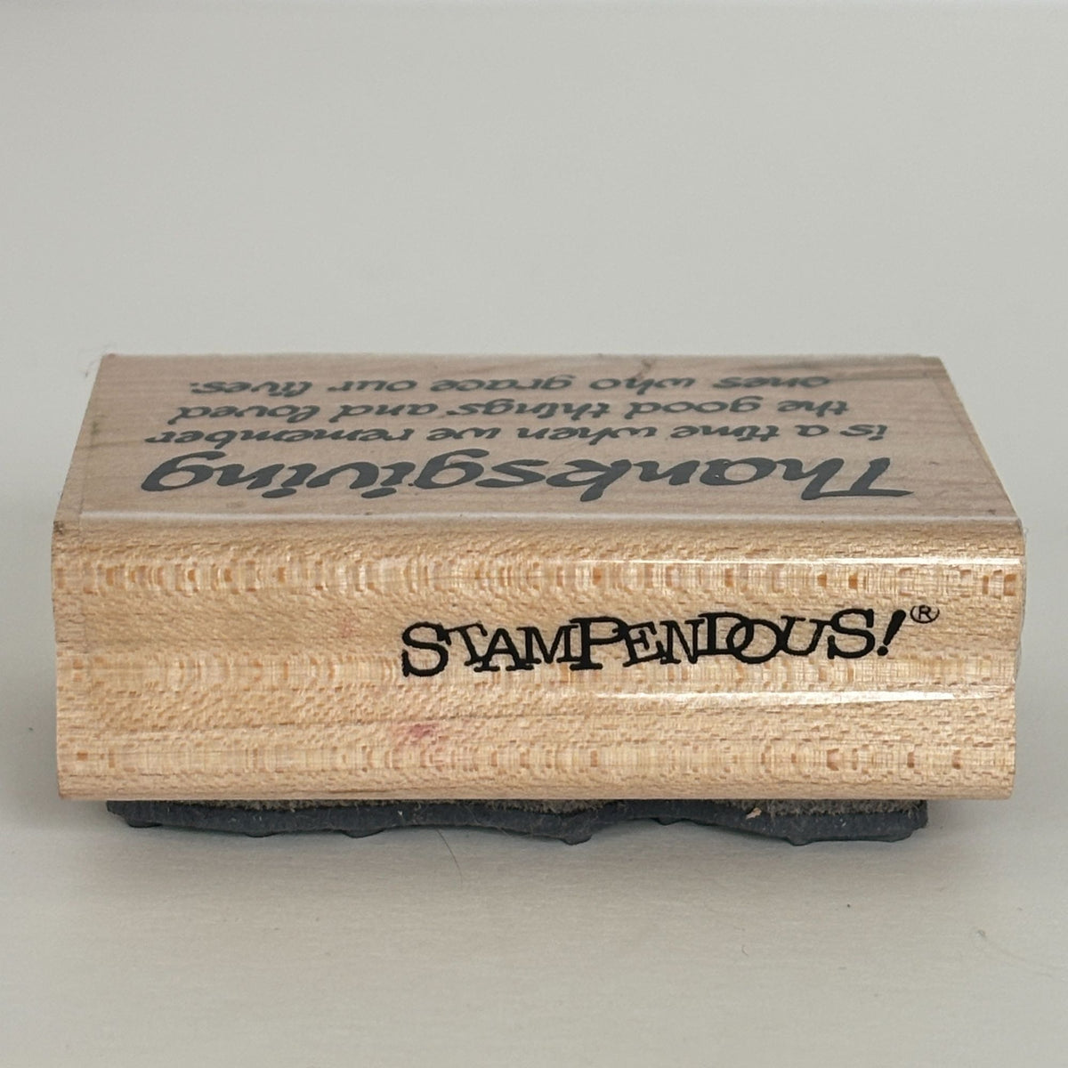 Stampendous Rubber Stamp Thanksgiving Time Family Holiday Cardmaking Sentiment Words Wood Mounted Fall Autumn