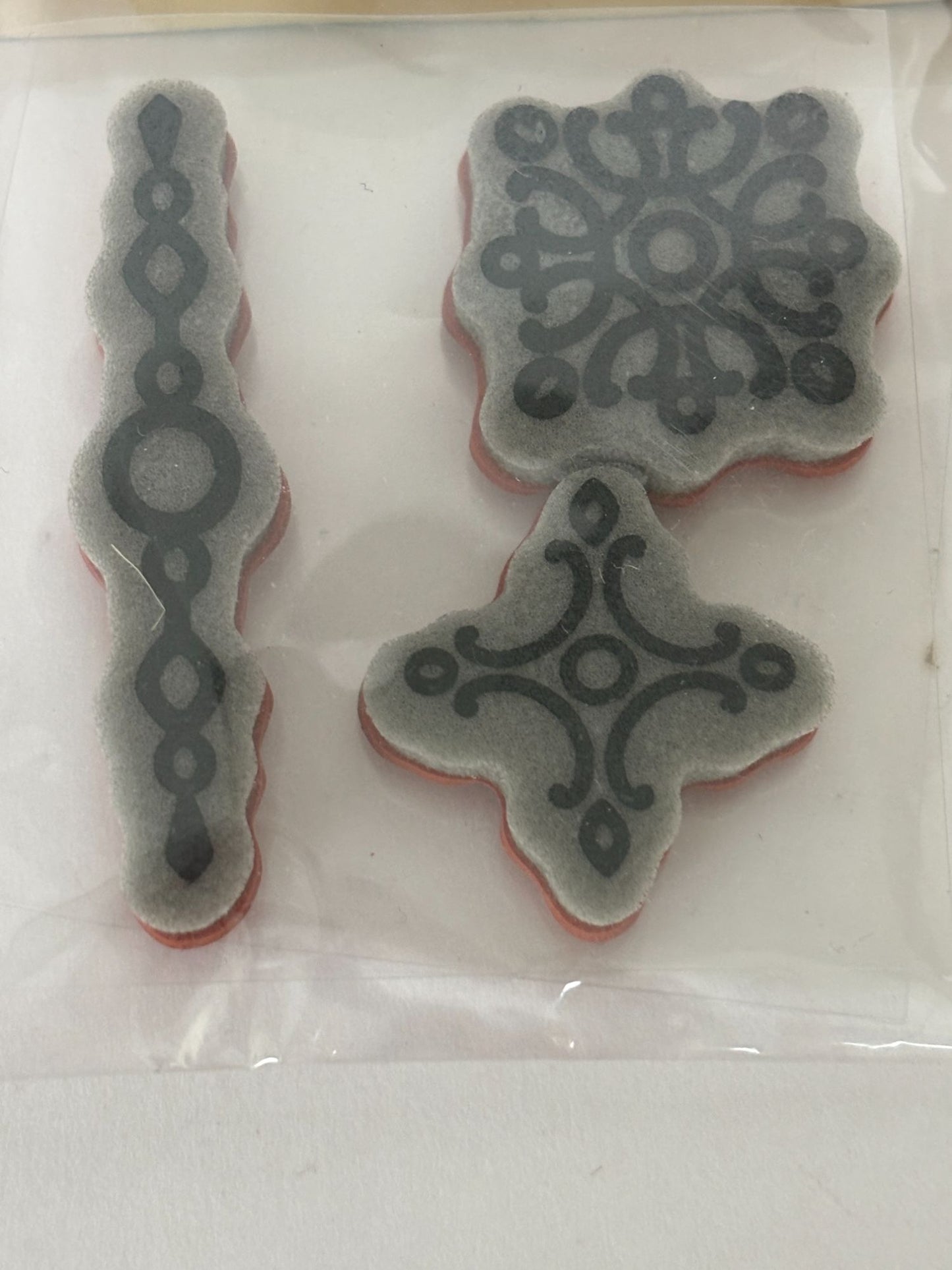 Studio G Set Cling Mounted Rubber Stamps Decorative Motifs Bubbles Card Making 3