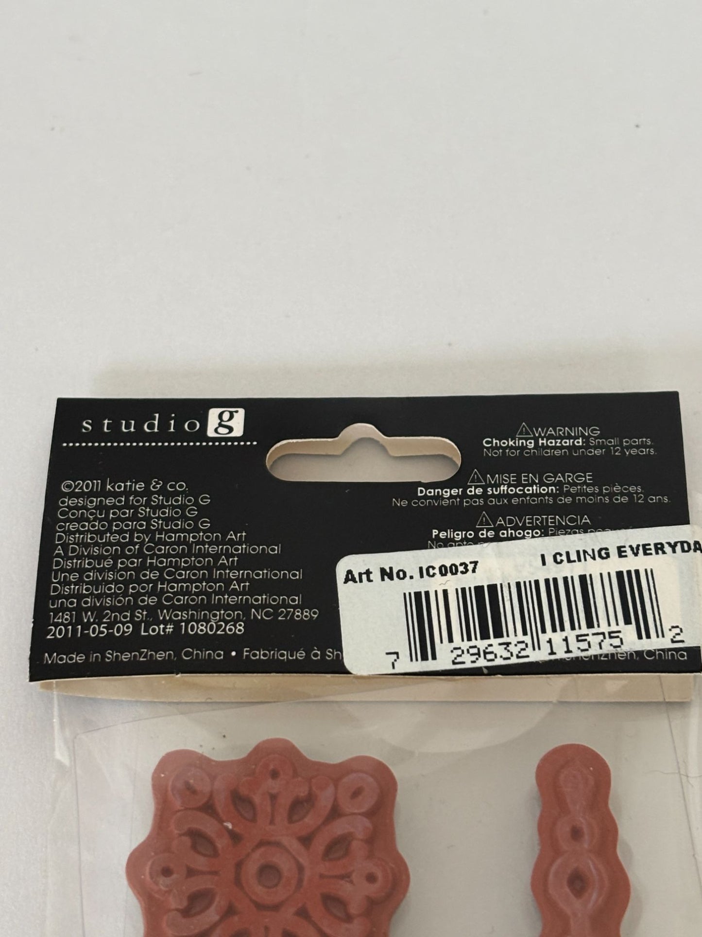 Studio G Set Cling Mounted Rubber Stamps Decorative Motifs Bubbles Card Making 3