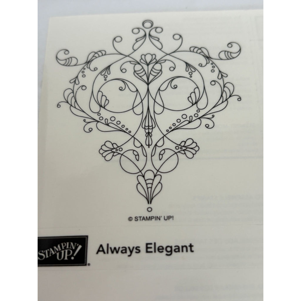 Stampin Up Wood Rubber Stamps Always Elegant Filigree Decoration Border Set of 4