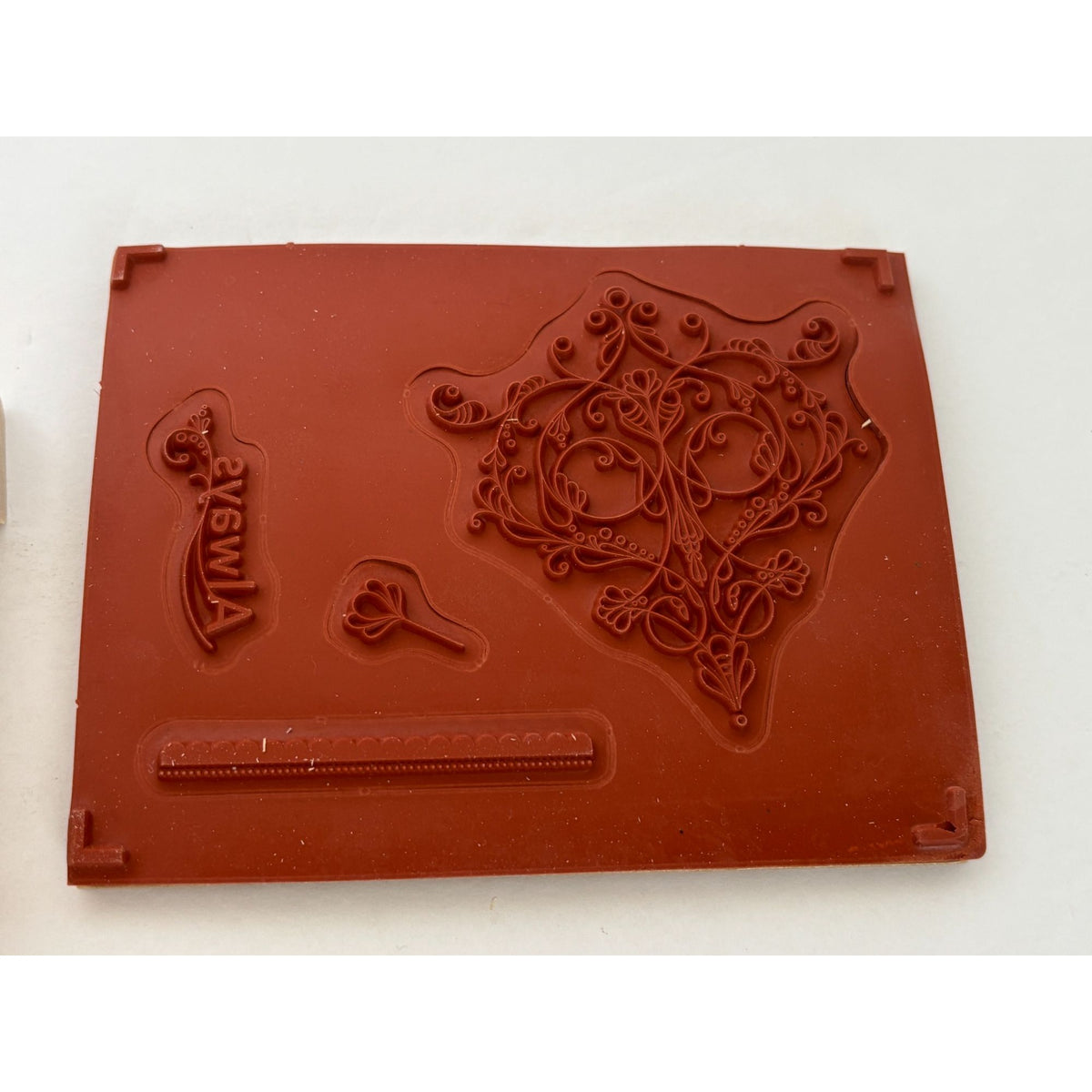 Stampin Up Wood Rubber Stamps Always Elegant Filigree Decoration Border Set of 4