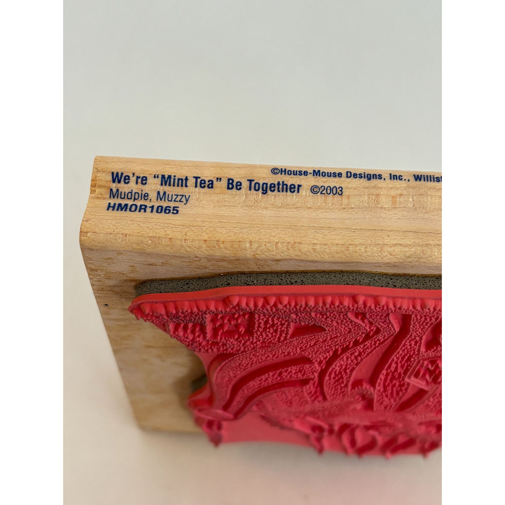House Mouse Rubber Stamp Were Mint Tea Be Together Tea Cup Friend Stampabilities
