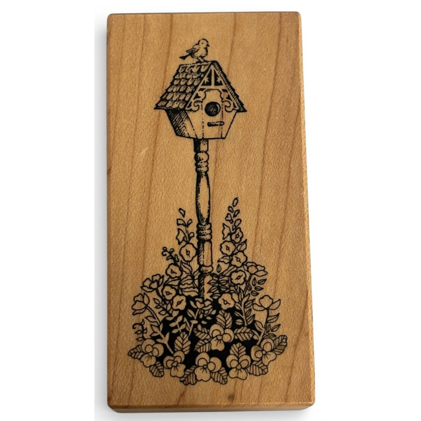 PSX Rubber Stamp Birdhouse Spring Cardmaking Flower Garden Bird Floral Craft