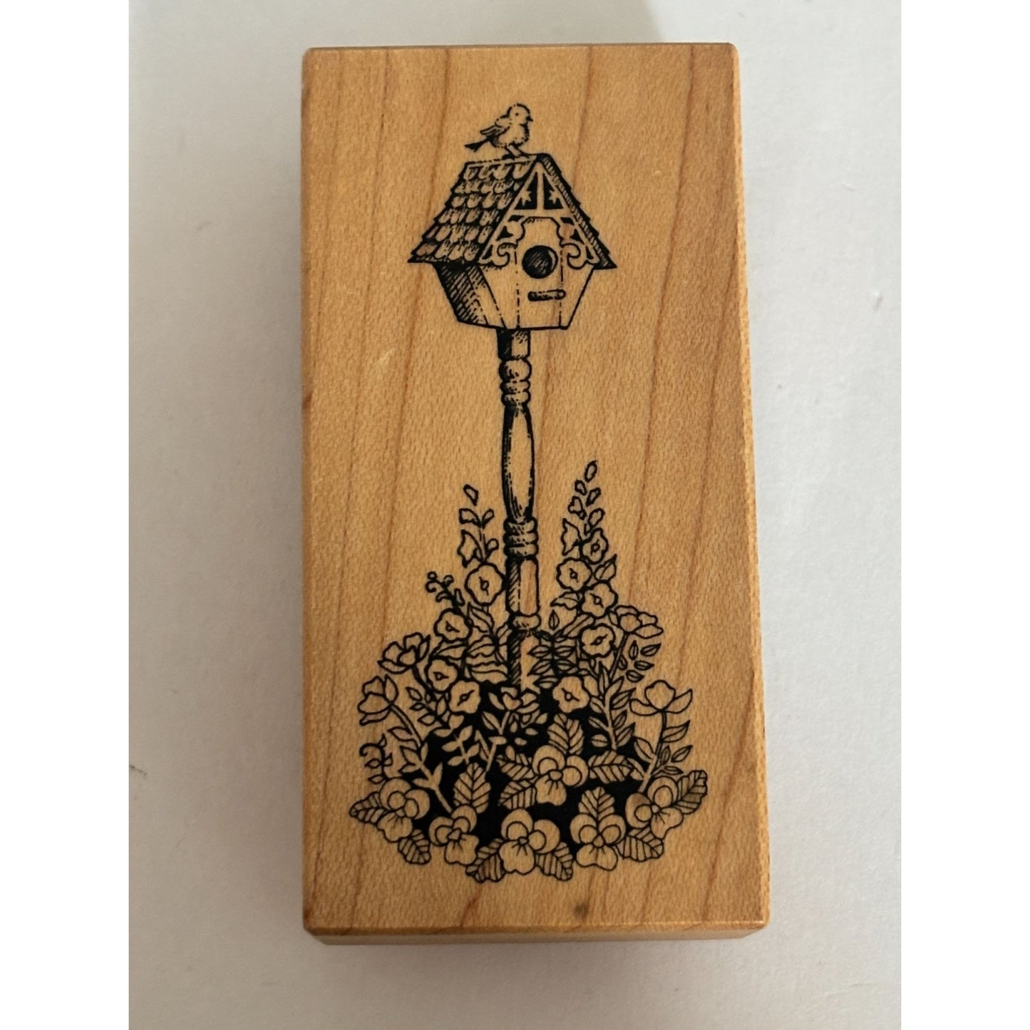 PSX Rubber Stamp Birdhouse Spring Cardmaking Flower Garden Bird Floral Craft