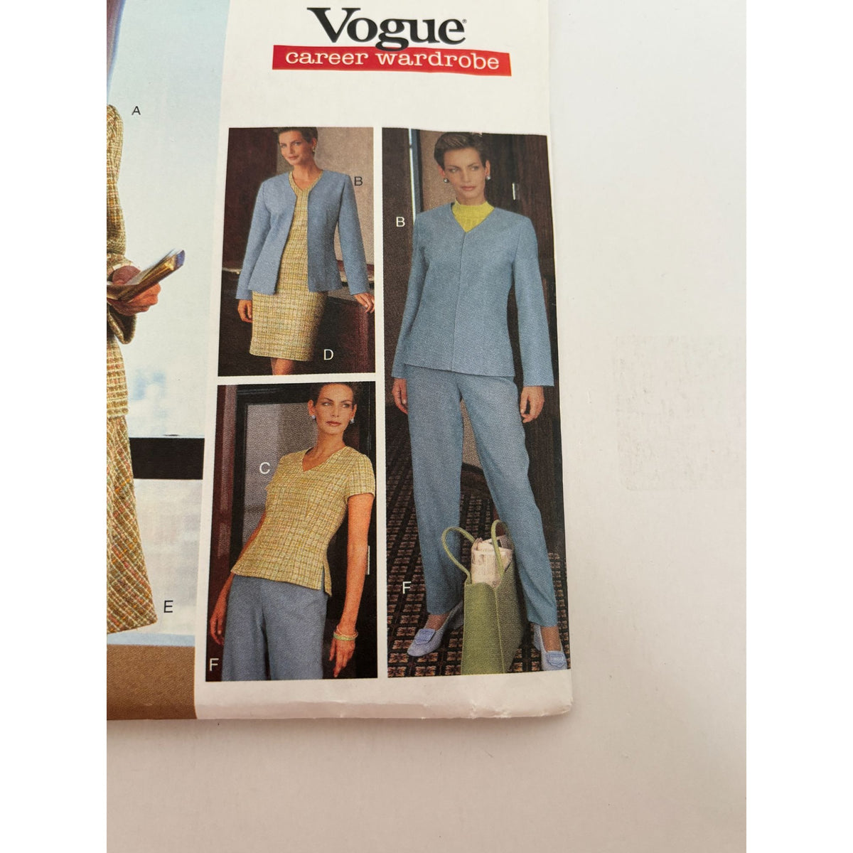 Vogue Sewing Pattern 1924 Career Wardrobe Suit Jacket Dress Skirt Pants 8-12 Uncut Workwear