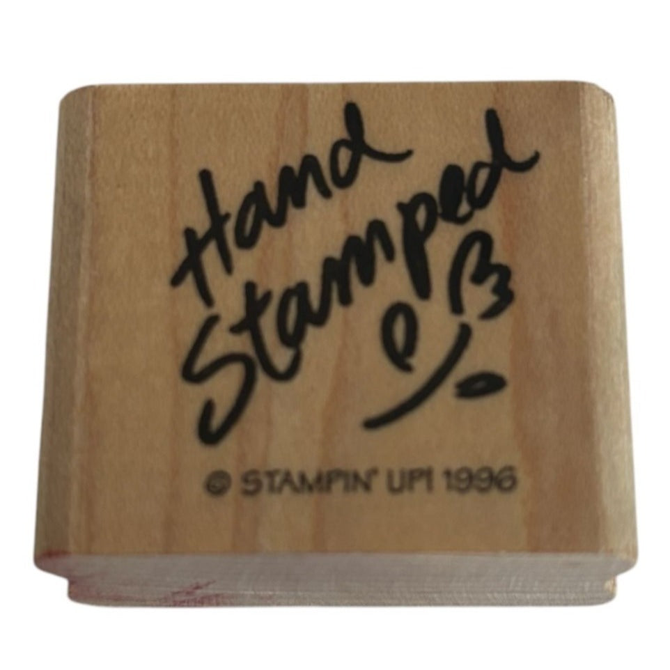 Stampin Up Rubber Stamp Hand Stamped Words Wood Mount Card Making Stamping Hobby