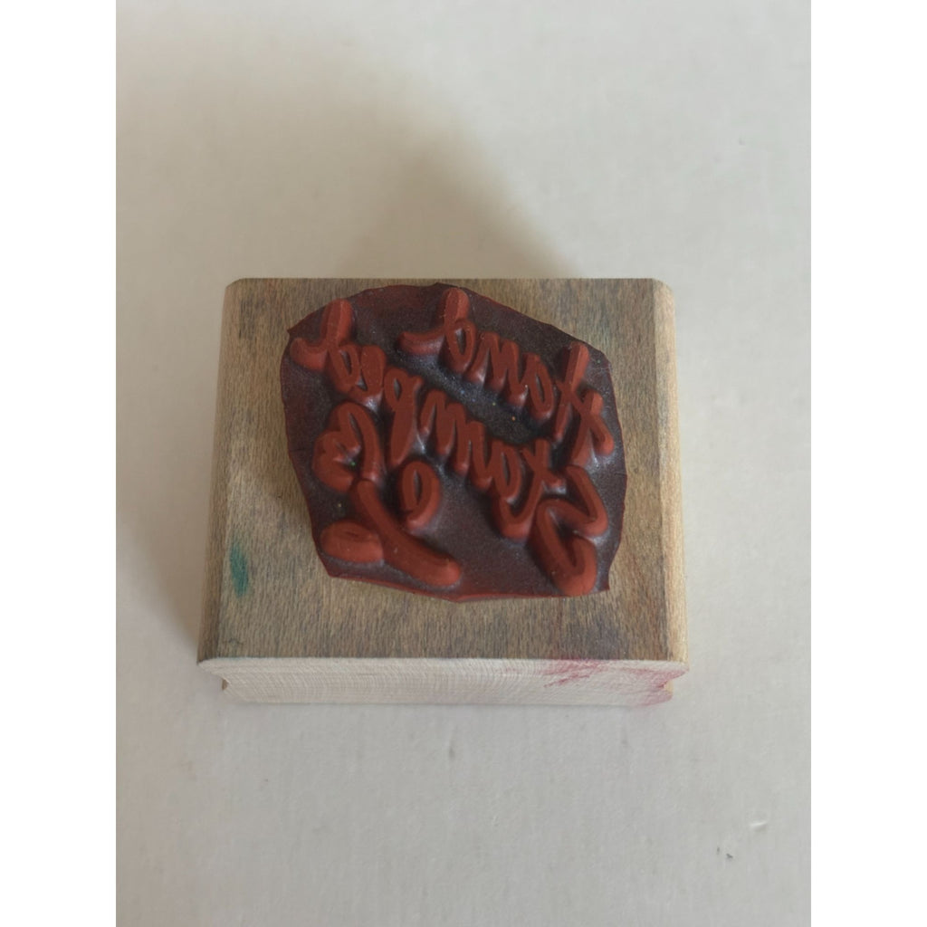 Stampin Up Rubber Stamp Hand Stamped Words Wood Mount Card Making Stamping Hobby