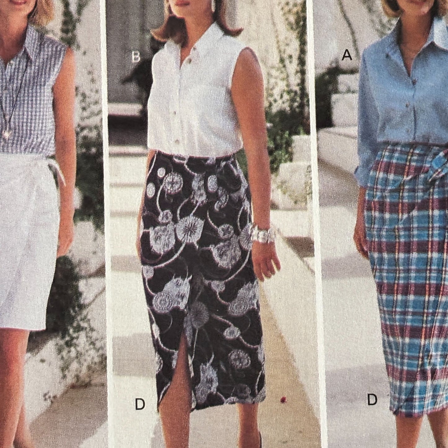 Butterick Sewing Pattern 6707 Top Wrap Skirt 90s Minimalist Office Core 6-12 Uncut Shirt