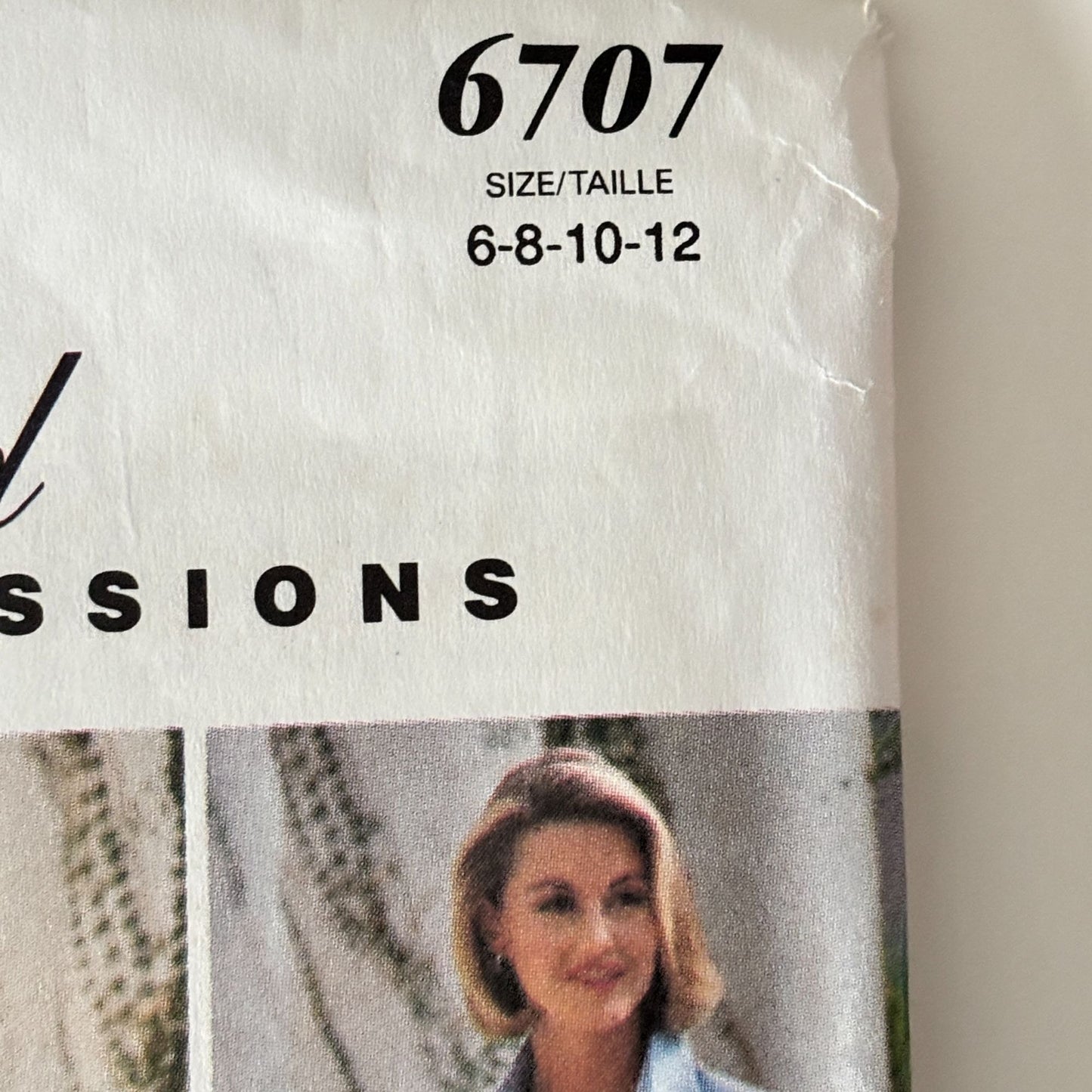 Butterick Sewing Pattern 6707 Top Wrap Skirt 90s Minimalist Office Core 6-12 Uncut Shirt