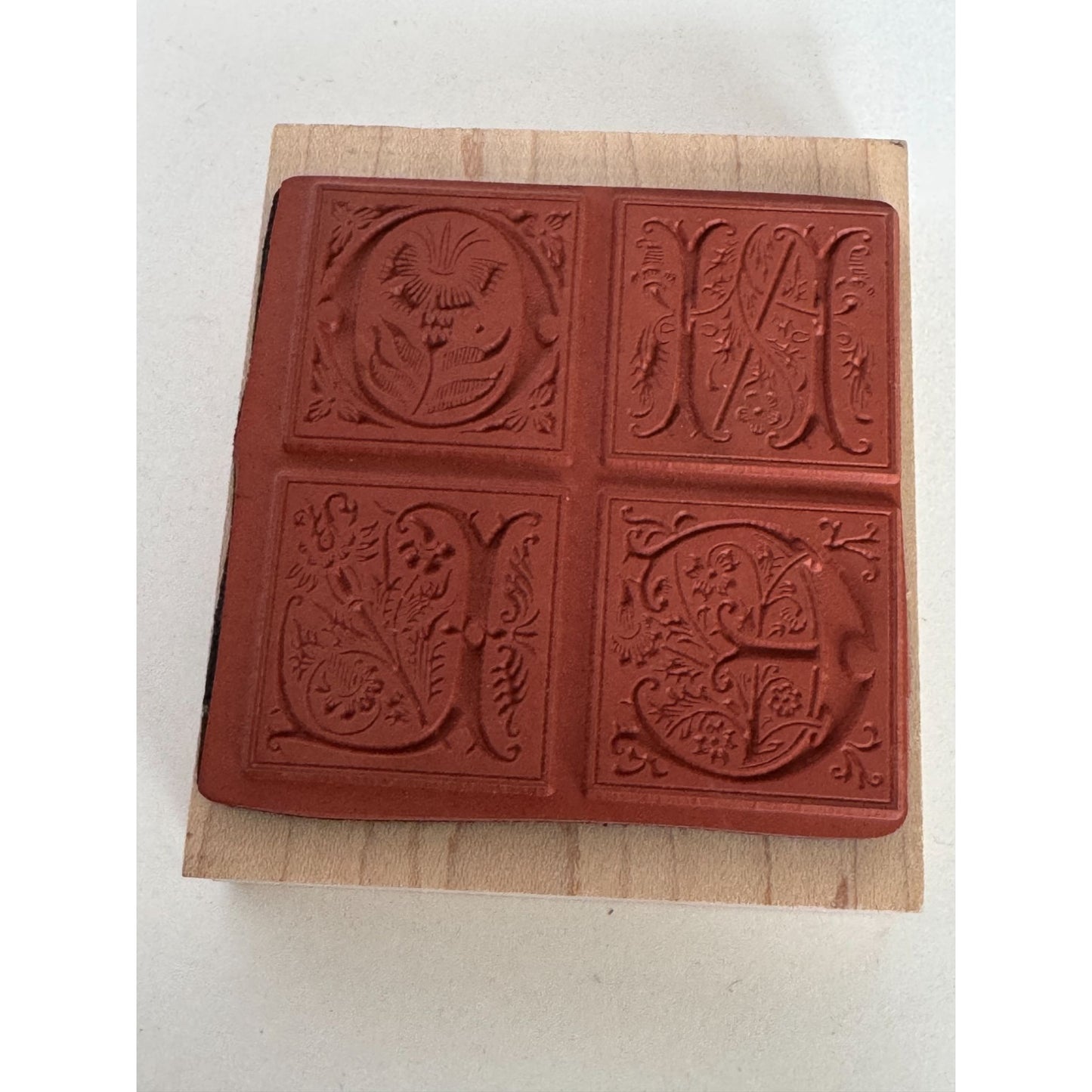 Inkadinkado Rubber Stamp Noel Floral Ornate Christmas Card Making Holiday Words