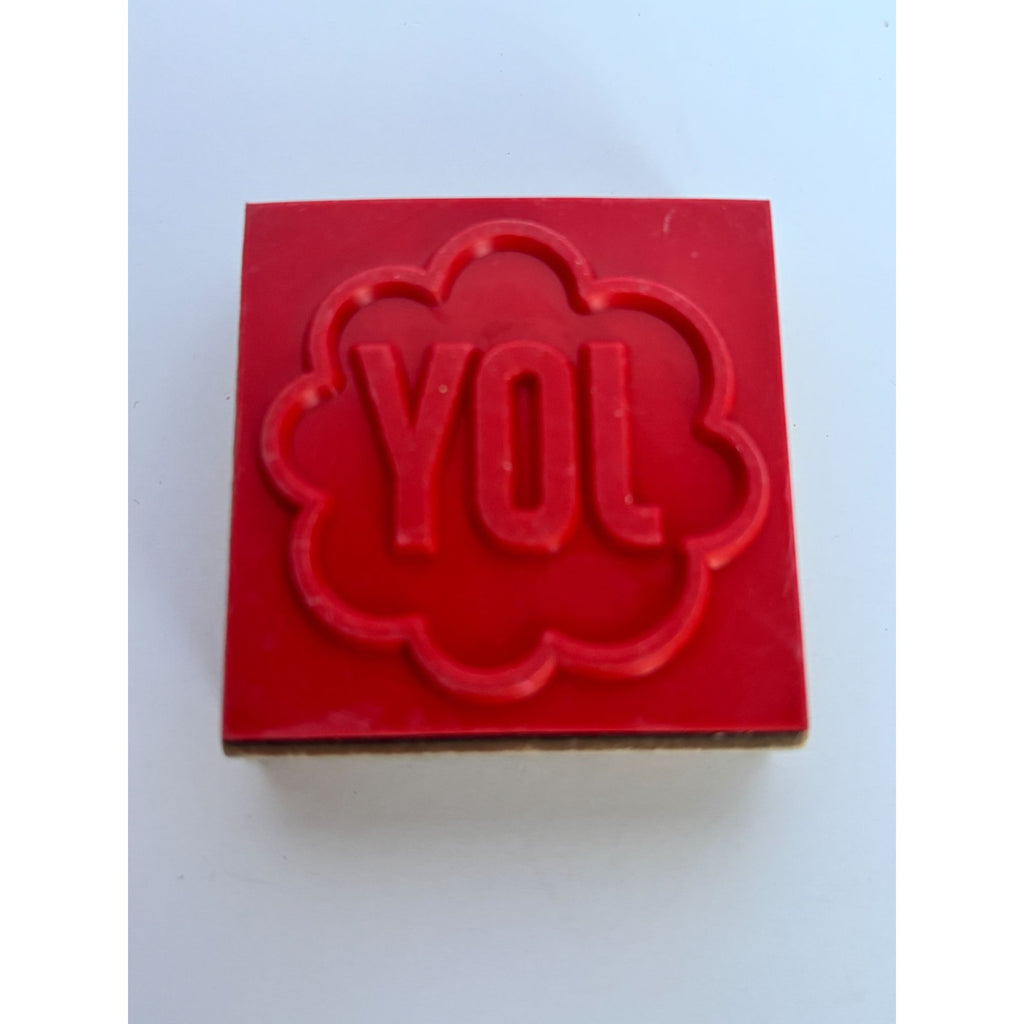 Joy Rubber Stamp Christmas Sentiment Holiday Gift Tag Card Making Seasonal Word Craft