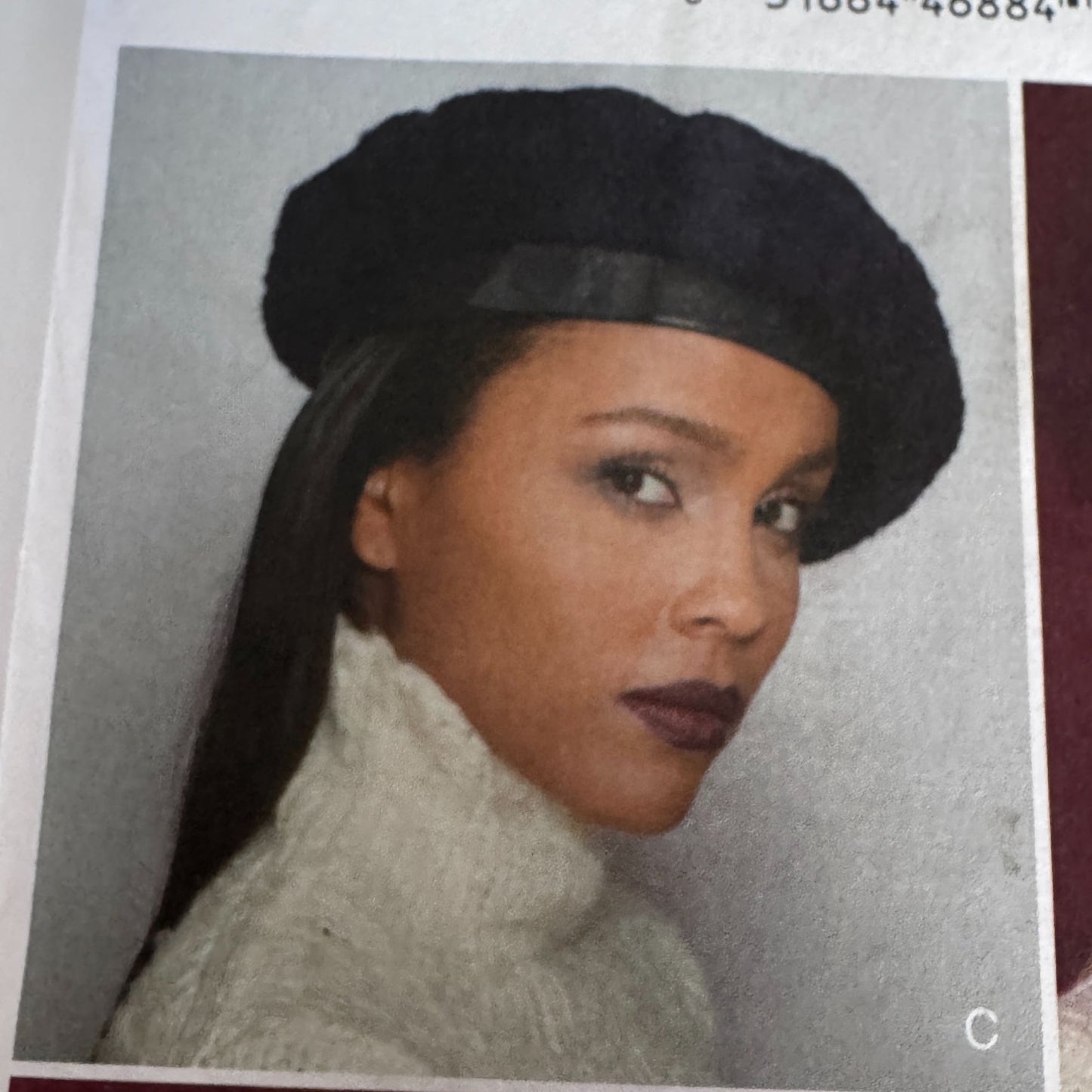 Vogue Sewing Pattern V9235 Misses Hats Wraps Faux Fur Beret Capelet Winter Accessories Uncut