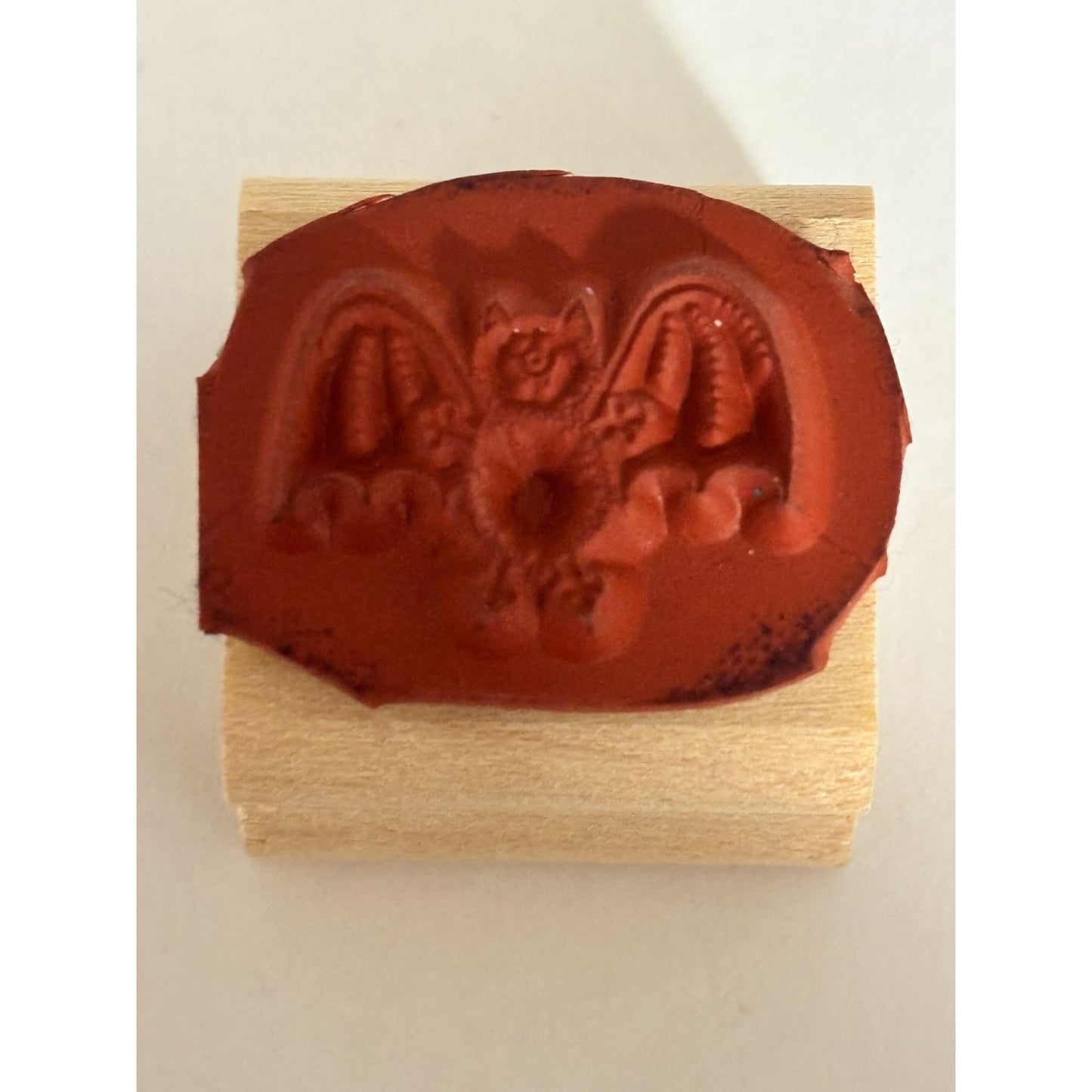 Stampin Up Rubber Stamp Bat Halloween Small Cute Card Making Craft Wood Mounted