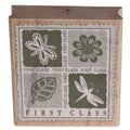 Hero Arts Rubber Stamp First Class Postal Postage Theme Nature Dragonfly Leaf Cardmaking Craft