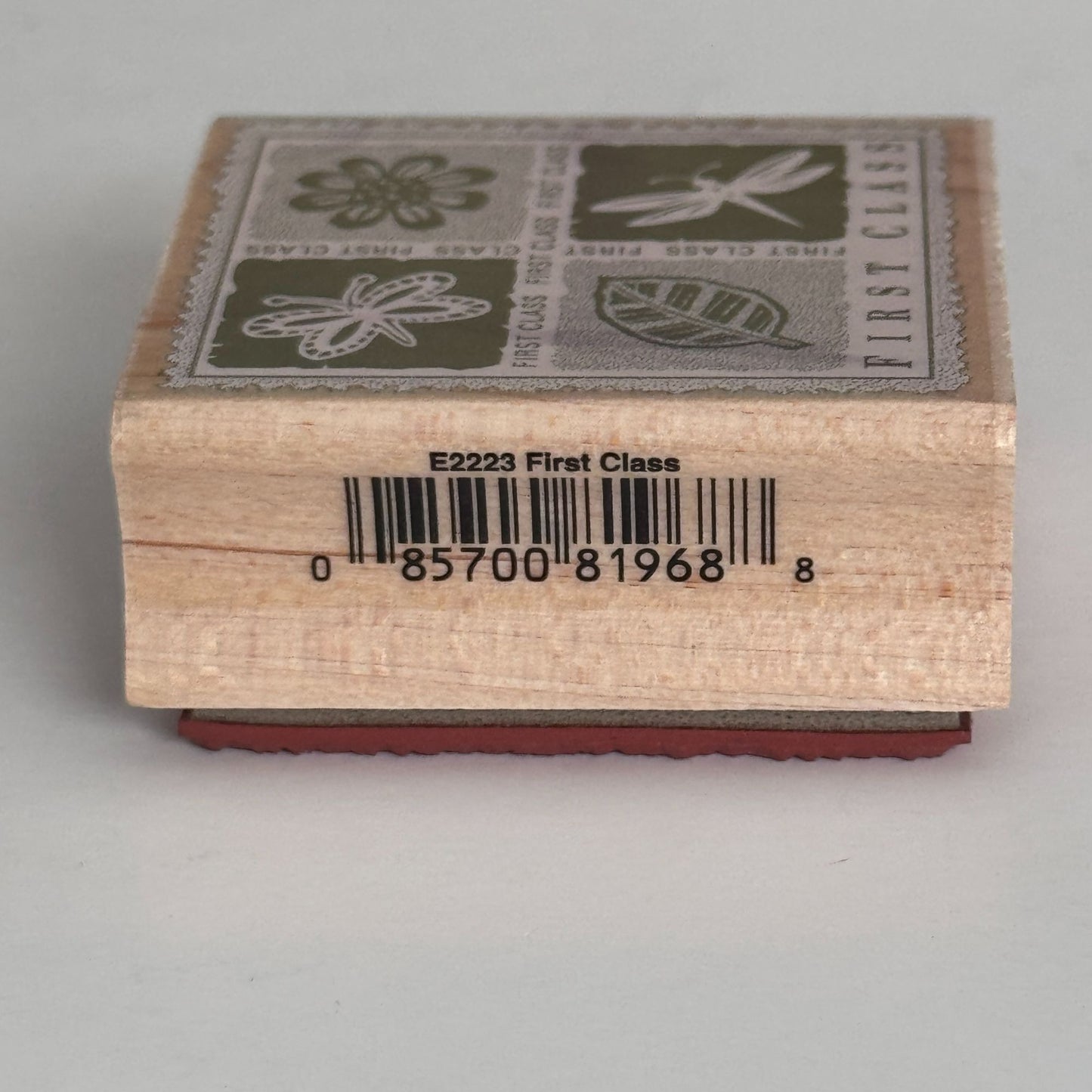 Hero Arts Rubber Stamp First Class Postal Postage Theme Nature Dragonfly Leaf Cardmaking Craft