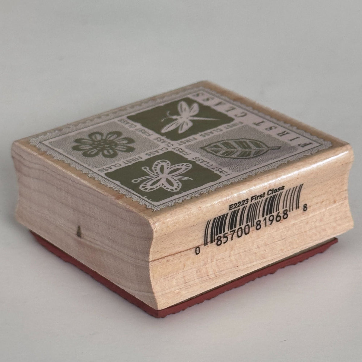 Hero Arts Rubber Stamp First Class Postal Postage Theme Nature Dragonfly Leaf Cardmaking Craft