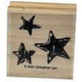 Stampin Up Rubber Stamp Star Trio Stars Crafting Card Making Patriotic Symbol