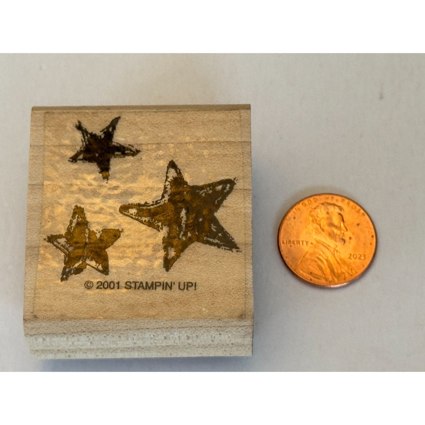 Stampin Up Rubber Stamp Star Trio Stars Crafting Card Making Patriotic Symbol