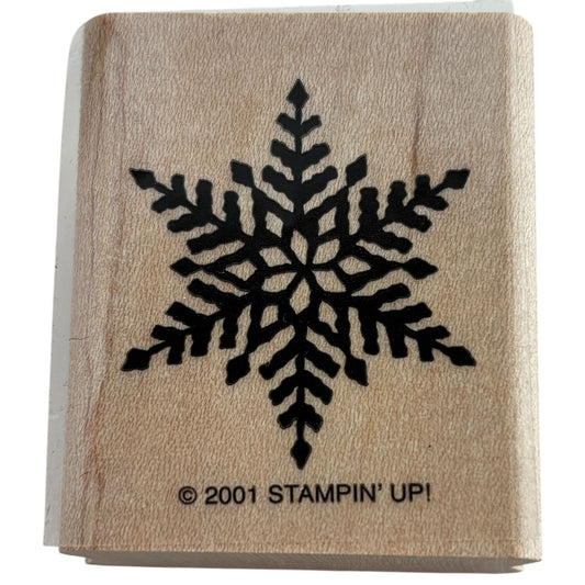 Stampin Up Rubber Stamp Snowflake Winter Holidays Christmas Card Making Snow Art