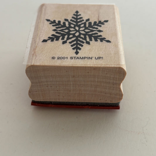 Stampin Up Rubber Stamp Snowflake Winter Holidays Christmas Card Making Snow Art