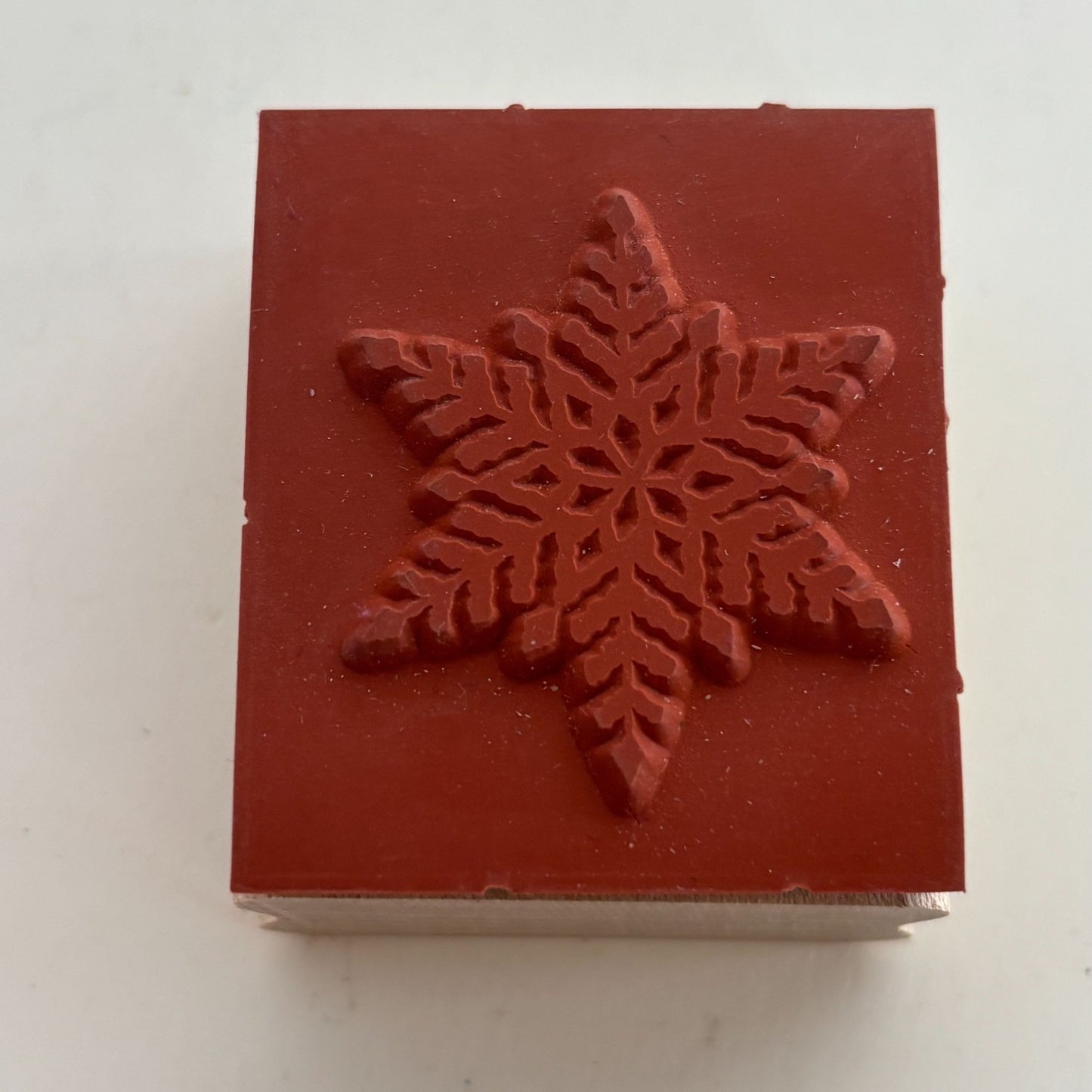 Stampin Up Rubber Stamp Snowflake Winter Holidays Christmas Card Making Snow Art