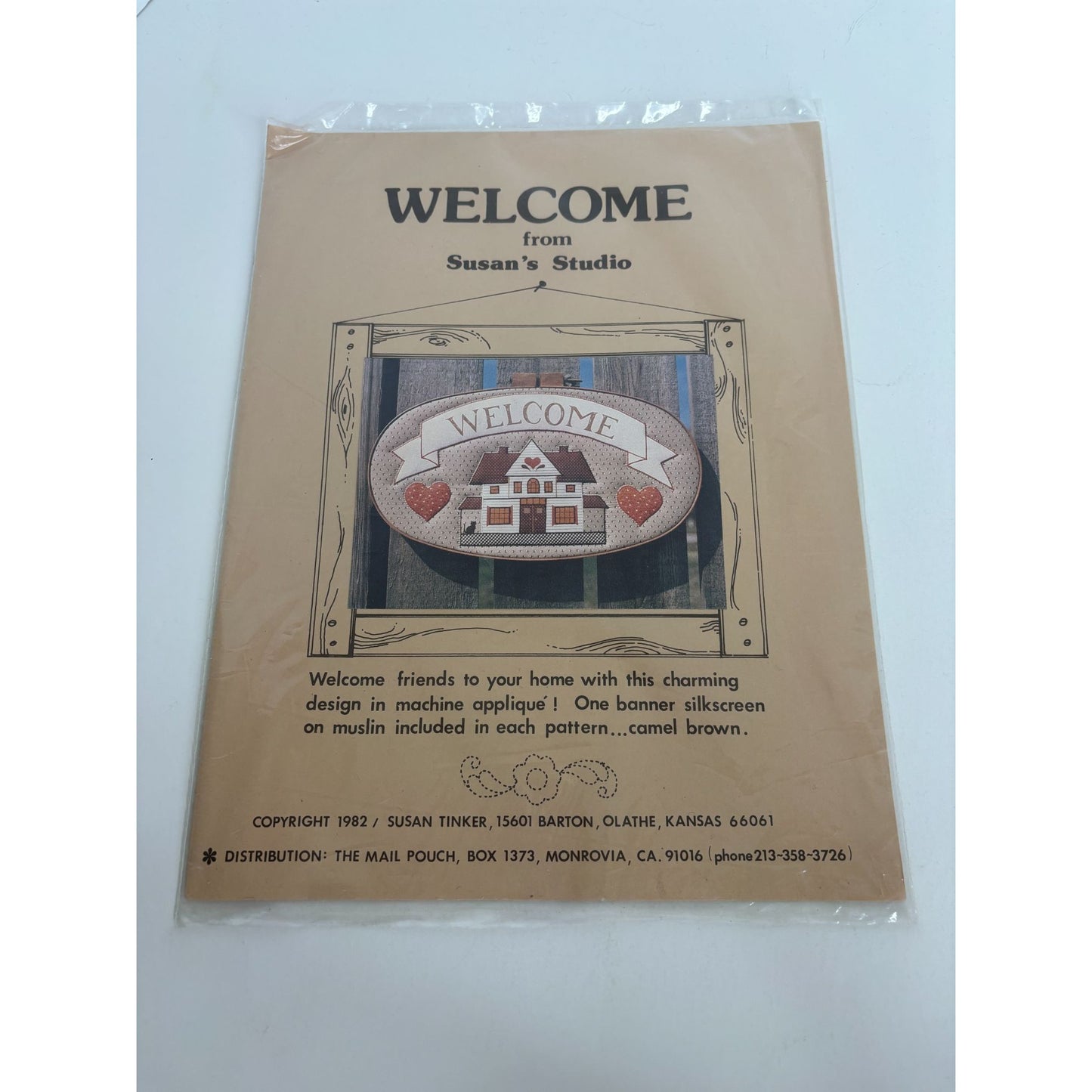 Susans Studio Welcome Banner Machine Applique Quilting Pattern Country House