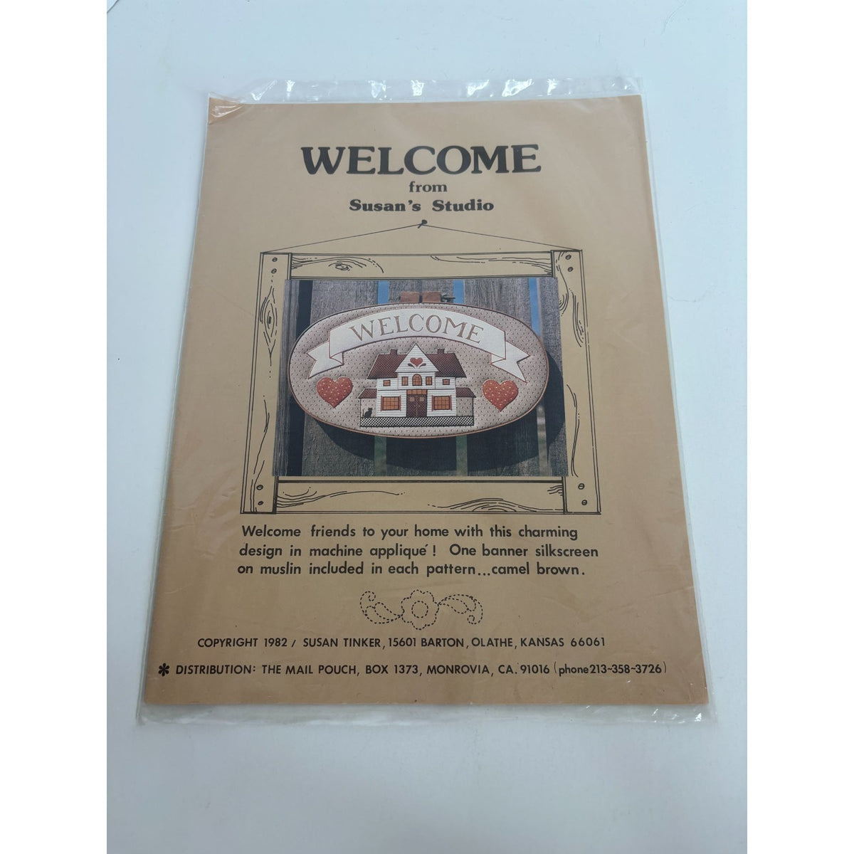Susans Studio Welcome Banner Machine Applique Quilting Pattern Country House