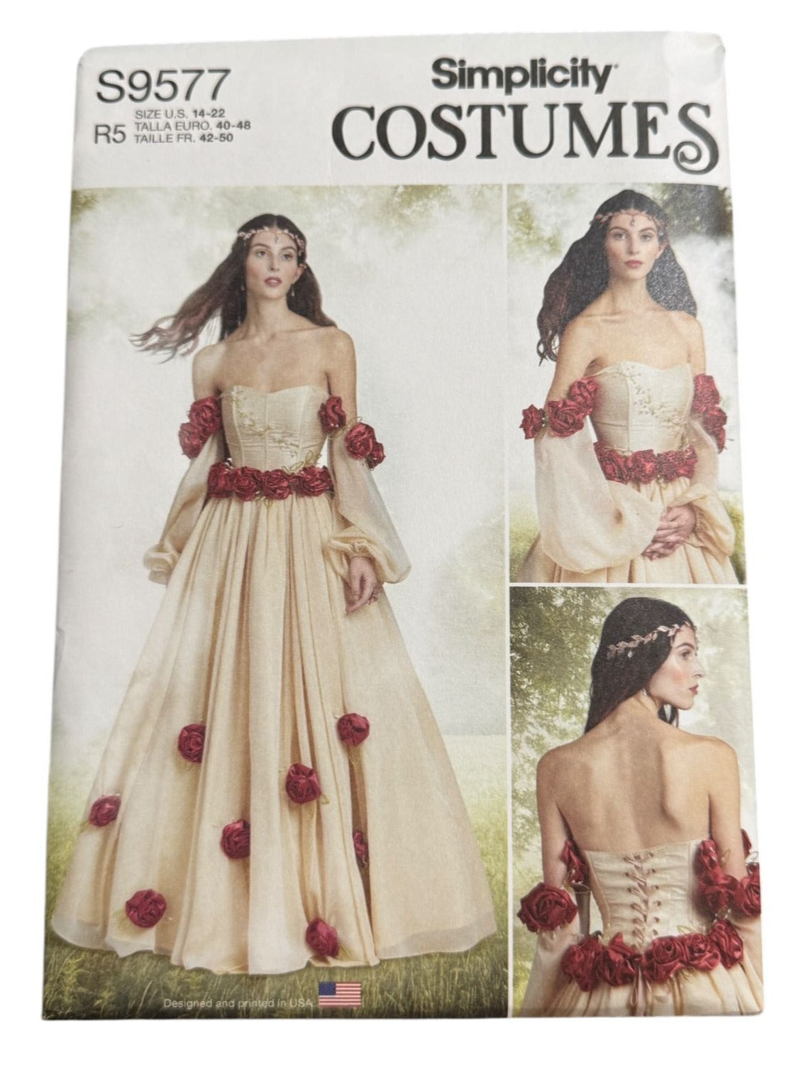 Simplicity Sewing Pattern S9577 Renaissance Costume Dress Historical 14-22 Uncut