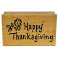 Great Impressions Rubber Stamp Happy Thanksgiving Fall Leaves Autumn Cardmaking Wood Mounted