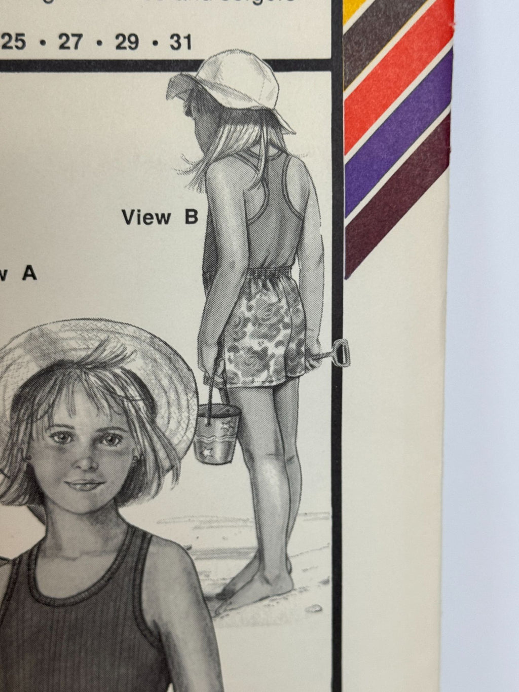 Stretch and Sew Sewing Pattern 940 Childrens Tank Top Shirt and Dress 1980s UC