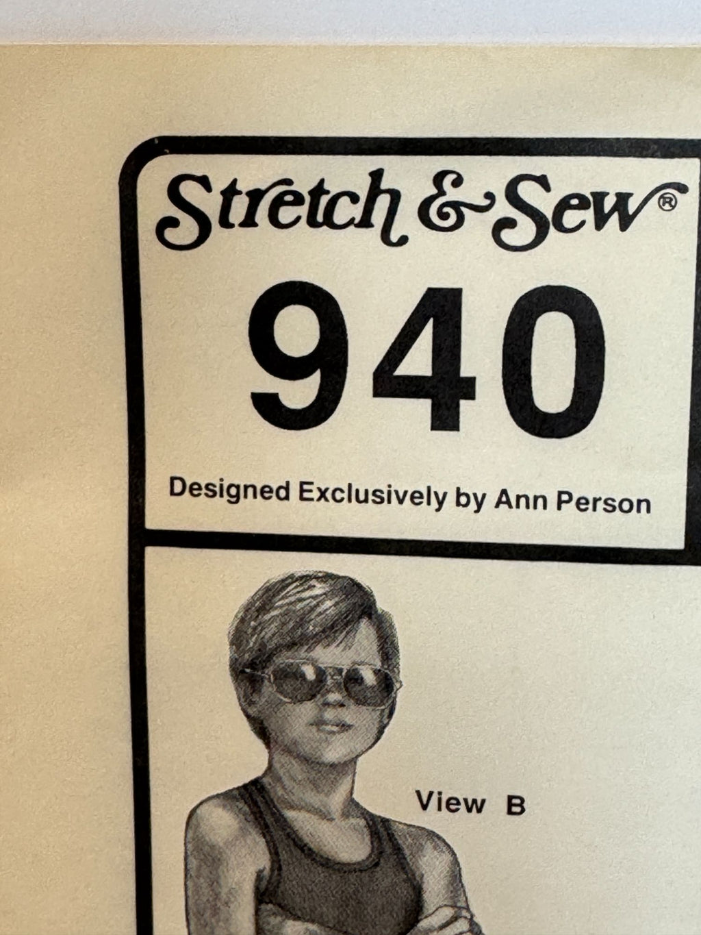 Stretch and Sew Sewing Pattern 940 Childrens Tank Top Shirt and Dress 1980s UC