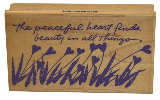 Hero Arts Rubber Stamp Peaceful Heart Finds Beauty Card Making Sentiment Friend