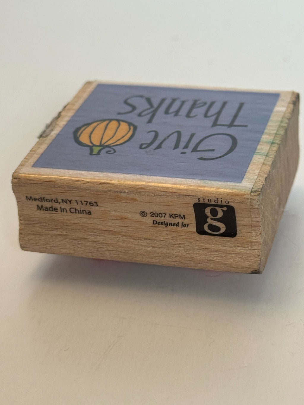 Studio G Rubber Stamp Give Thanks Pumpkin Harvest Thanksgiving Card Making Craft